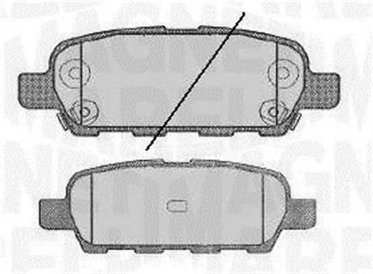 MAGNETI MARELLI Piduriklotsi komplekt,ketaspidur 363916060350